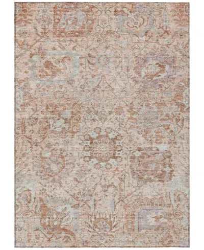Addison Chantille Machine Washable Acn1102 5'x7'6" Area Rug In Coral