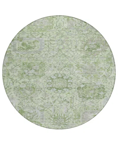 Addison Chantille Machine Washable Acn1102 8'x8' Round Area Rug In Mint
