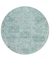 Addison Chantille Machine Washable Acn1102 8'x8' Round Area Rug In Teal