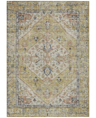 Addison Chantille Machine Washable Acn1103 5'x7'6" Area Rug In Wheat