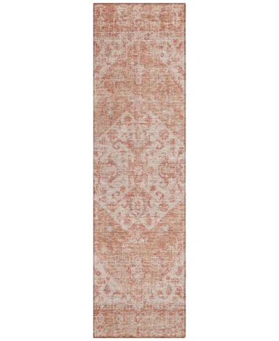 Addison Chantille Machine Washable Acn1104 2'3''x7'6'' Runner Area Rug In Coral