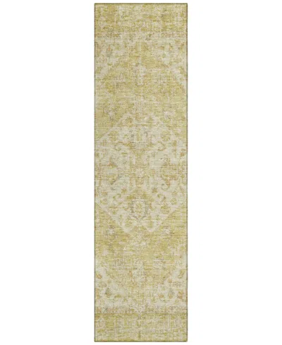 Addison Chantille Machine Washable Acn1104 2'3''x7'6'' Runner Area Rug In Gold
