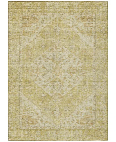 Addison Chantille Machine Washable Acn1104 8'x10' Area Rug In Gold