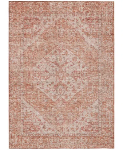 Addison Chantille Machine Washable Acn1104 9'x12' Area Rug In Coral