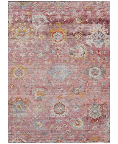 Addison Chantille Machine Washable Acn1107 2'6''x3'10'' Area Rug In Pink