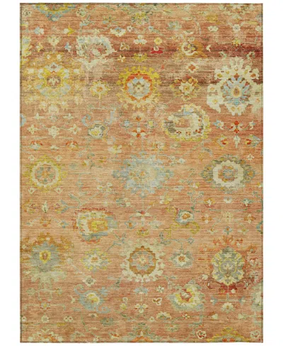 Addison Chantille Machine Washable Acn1107 9'x12' Area Rug In Coral