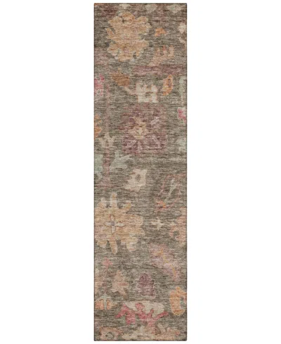 Addison Chantille Machine Washable Acn1108 2'3''x7'6'' Runner Area Rug In Brown