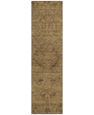 Addison Chantille Machine Washable Acn1111 2'3''x7'6'' Runner Area Rug In Brown