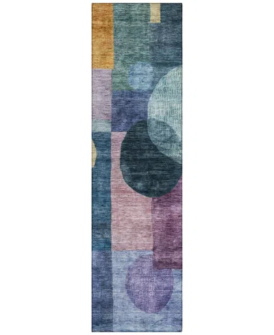 Addison Chantille Machine Washable Acn1114 2'3''x7'6'' Runner Area Rug In Blue