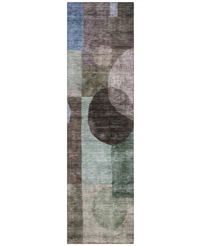 Addison Chantille Machine Washable Acn1114 2'3''x7'6'' Runner Area Rug In Brown