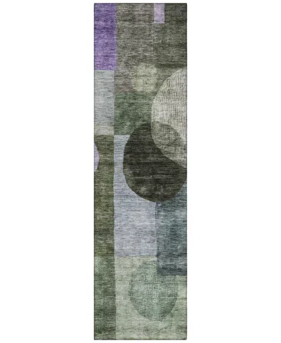 Addison Chantille Machine Washable Acn1114 2'3''x7'6'' Runner Area Rug In Olive