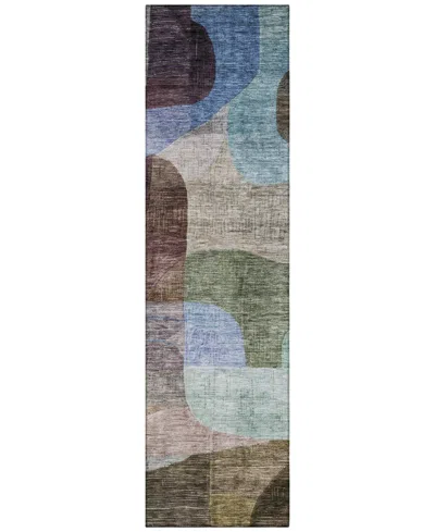 Addison Chantille Machine Washable Acn1115 2'3''x7'6'' Runner Area Rug In Brown