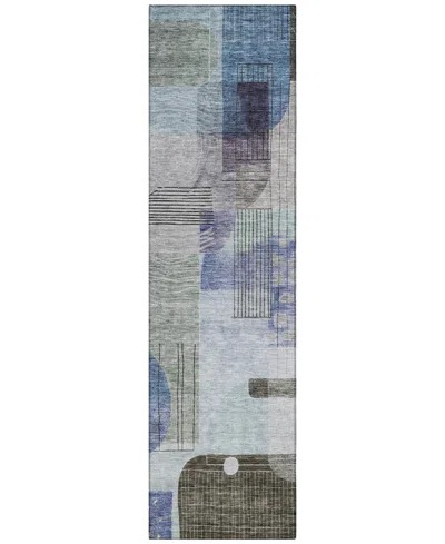 Addison Chantille Machine Washable Acn1116 2'3''x7'6'' Runner Area Rug In Blue