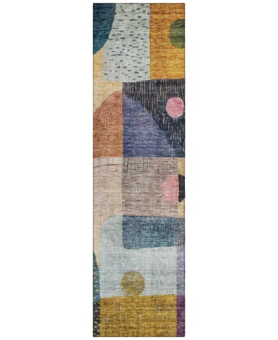 Addison Chantille Machine Washable Acn1117 2'3''x7'6'' Runner Area Rug In Green