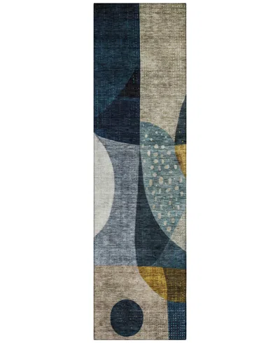 Addison Chantille Machine Washable Acn1124 2'3"x7'6" Runner Area Rug In Blue