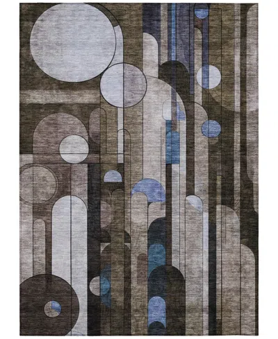 Addison Chantille Machine Washable Acn1125 8'x10' Area Rug In Brown