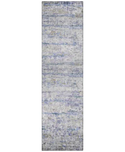 Addison Chantille Machine Washable Acn1127 2'3"x7'6" Runner Area Rug In Blue