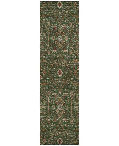 Addison Chantille Machine Washable Acn1130 2'3"x7'6" Runner Area Rug In Jade