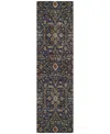 Addison Chantille Machine Washable Acn1130 2'3"x7'6" Runner Area Rug In Navy