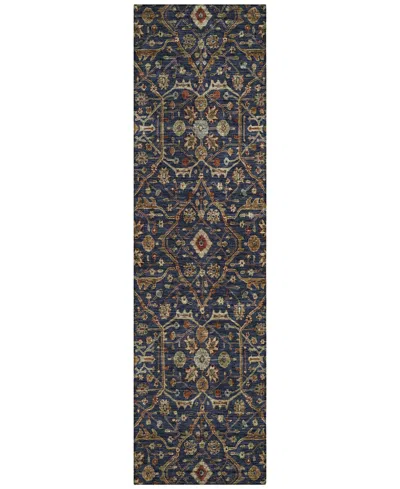 Addison Chantille Machine Washable Acn1130 2'3"x7'6" Runner Area Rug In Navy