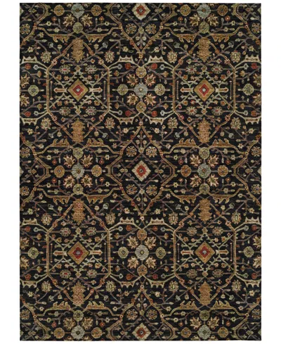 Addison Chantille Machine Washable Acn1130 5'x7'6" Area Rug In Black