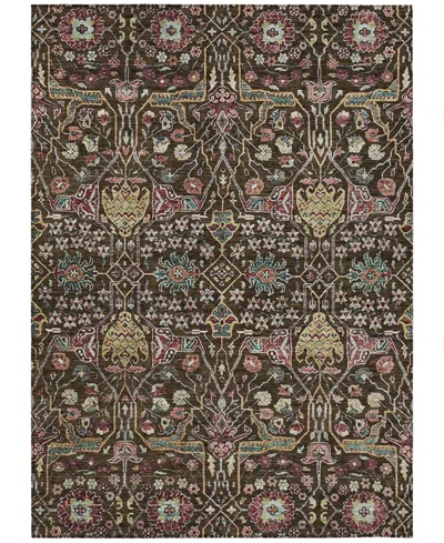 Addison Chantille Machine Washable Acn1132 10'x14' Area Rug In Chocolate