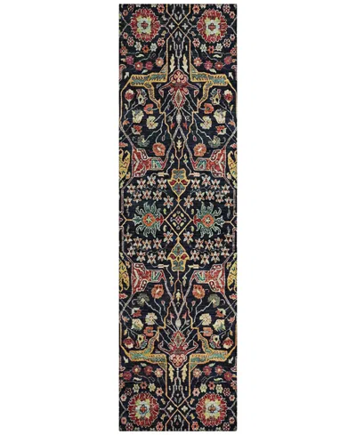 Addison Chantille Machine Washable Acn1132 2'3"x7'6" Runner Area Rug In Black