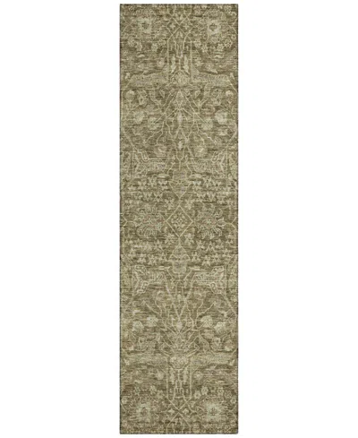 Addison Chantille Machine Washable Acn1133 2'3"x7'6" Runner Area Rug In Brown
