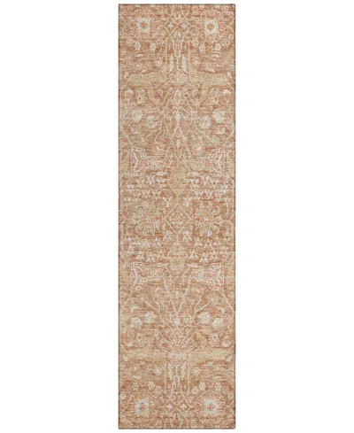 Addison Chantille Machine Washable Acn1133 2'3"x7'6" Runner Area Rug In Coral