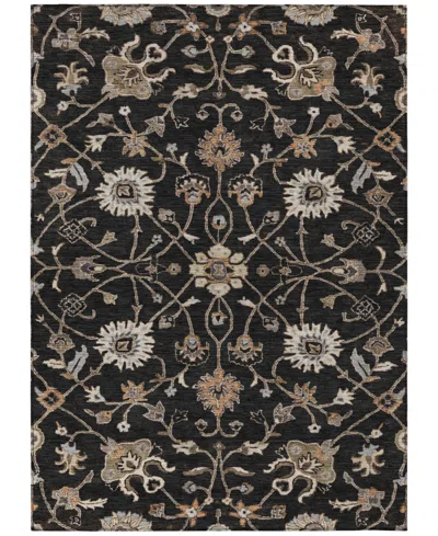 Addison Chantille Machine Washable Acn1137 5'x7'6" Area Rug In Black