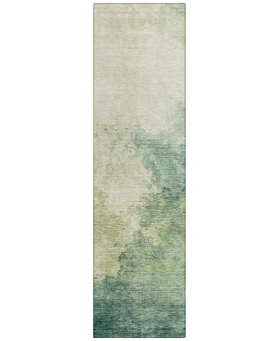 Addison Chantille Machine Washable Acn1138 2'3"x7'6" Runner Area Rug In Green