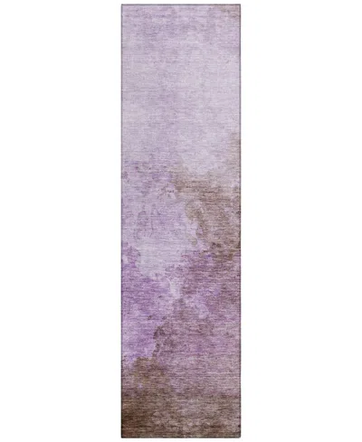 Addison Chantille Machine Washable Acn1138 2'3"x7'6" Runner Area Rug In Lavender