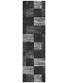Addison Chantille Machine Washable Acn1139 2'3"x7'6" Runner Area Rug In Black