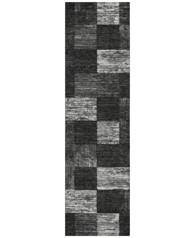 Addison Chantille Machine Washable Acn1139 2'3"x7'6" Runner Area Rug In Black