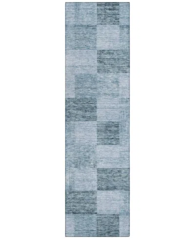 Addison Chantille Machine Washable Acn1139 2'3"x7'6" Runner Area Rug In Denim