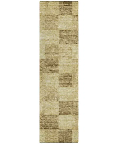 Addison Chantille Machine Washable Acn1139 2'3"x7'6" Runner Area Rug In Gold