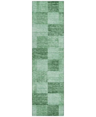Addison Chantille Machine Washable Acn1139 2'3"x7'6" Runner Area Rug In Green