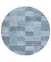 Addison Chantille Machine Washable Acn1139 8'x8' Round Area Rug In Denim