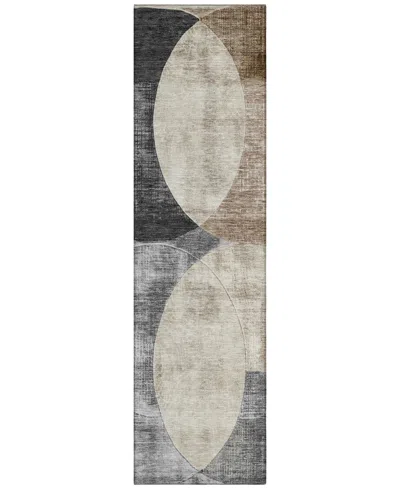 Addison Chantille Machine Washable Acn1140 2'3"x7'6" Runner Area Rug In Charcoal