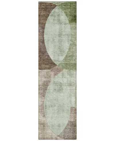 Addison Chantille Machine Washable Acn1140 2'3"x7'6" Runner Area Rug In Grass
