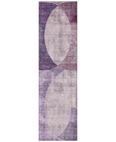 Addison Chantille Machine Washable Acn1140 2'3"x7'6" Runner Area Rug In Purple