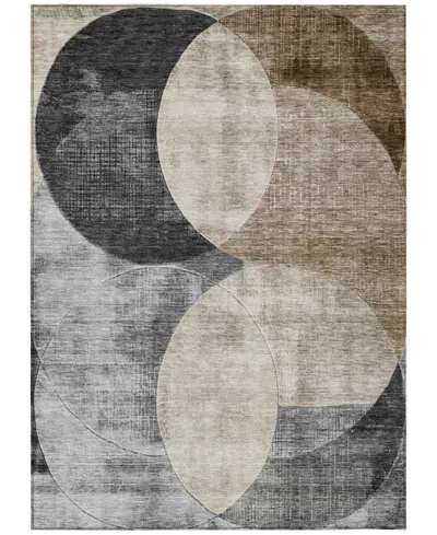 Addison Chantille Machine Washable Acn1140 5'x7'6" Area Rug In Charcoal