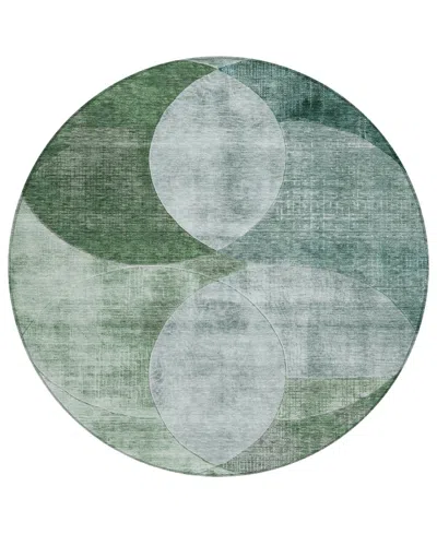 Addison Chantille Machine Washable Acn1140 8'x8' Round Area Rug In Mint