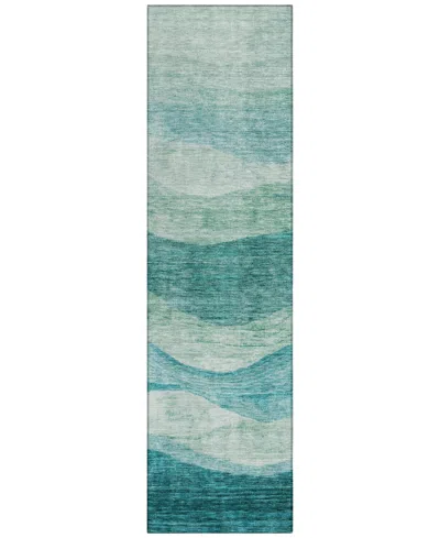 Addison Chantille Machine Washable Acn1141 2'3"x7'6" Runner Area Rug In Teal