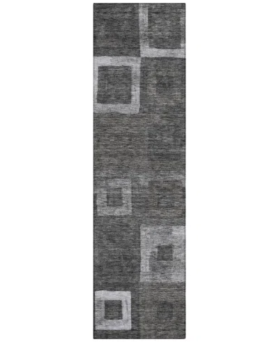 Addison Chantille Machine Washable Acn1142 2'3"x7'6" Runner Area Rug In Black