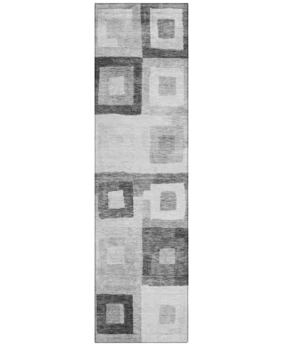 Addison Chantille Machine Washable Acn1142 2'3"x7'6" Runner Area Rug In Gray