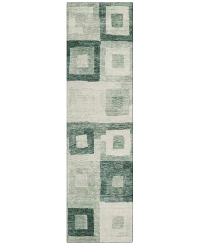 Addison Chantille Machine Washable Acn1142 2'3"x7'6" Runner Area Rug In Green