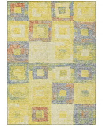 Addison Chantille Machine Washable Acn1142 5'x7'6" Area Rug In Yellow
