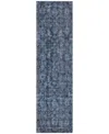 Addison Chantille Machine Washable Acn1145 2'3"x7'6" Runner Area Rug In Blue