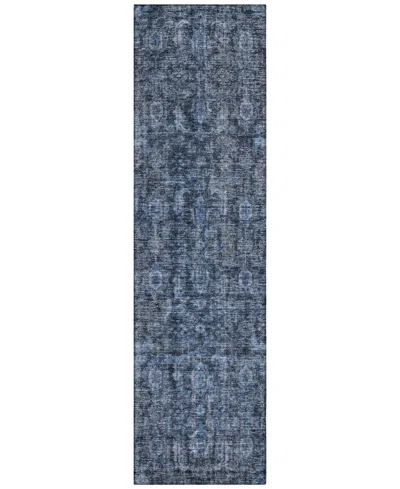 Addison Chantille Machine Washable Acn1145 2'3"x7'6" Runner Area Rug In Blue